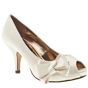  some perfect ivory satin bridal shoes from Schuh called Forest Side Bow 